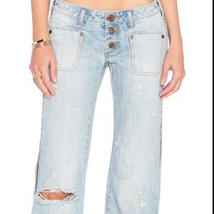 One Teaspoon Le Cats Florence wide leg jeans